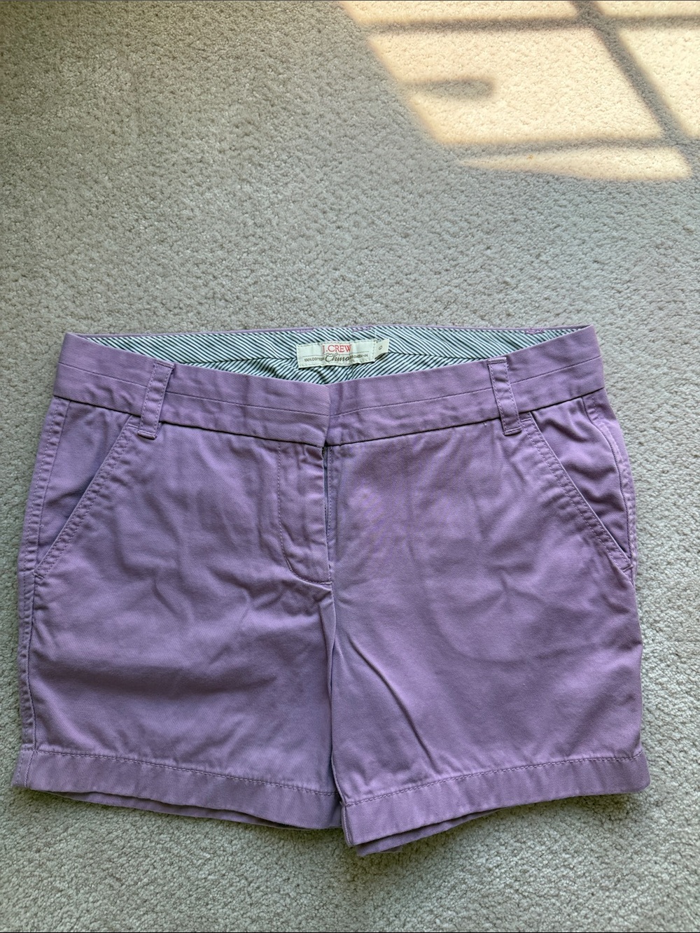 J. Crew Lilac Chino Shorts